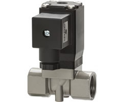 Zorunlu kaldırmalı, doğrudan solenoidle çalıştırılan diyaframlı valf, G1/2, 2/2, NC, solenoid pilot / solenoid pilot