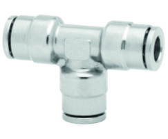 Pneufit 10 geçmeli bağlantı parçası, rakor, tişört, 4 mm
