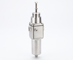 B38 Serisi paslanmaz çelik filtre/regülatör, 1/2 NPT, 5 µm, 0,3-9 bar, manuel tahliye, göstergesiz