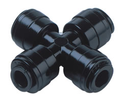 Pneufit D asetal geçmeli bağlantı parçası, rakor, çapraz, 10mm