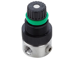 R05 Series stainless steel general purpose pressure regulator, 1/4 NPT, 0.3-8.5 bar, without gauge