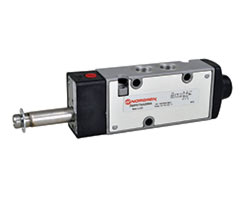 V61 serisi hat içi solenoid valf, G1/4, 5/2, solenoid pilot / yay geri dönüşlü