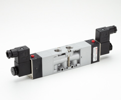 V52 serisi hat içi solenoid valf, G3/8, 5/3, APB, solenoid pilot / solenoid pilot