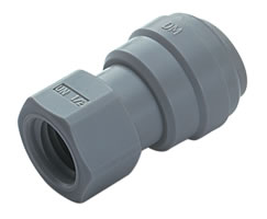 Pneufit D asetal geçmeli bağlantı parçası, dişi adaptör, düz, 7/16-20 UNF, 5/16