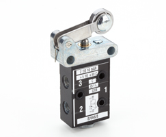 S/666 mekanik uyarılı valf, G1/8, 3/2, NC, makaralı / yay geri dönüşlü
