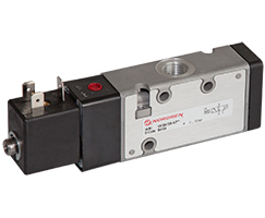 V61 serisi hat içi solenoid valf, G1/4, 3/2, NC, solenoid pilot / havalı yay dönüşlü