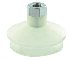 Tek körüklü vakum kabı, 50mm O/D, G1/8, silikon