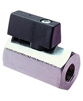 Mini küresel vana, küçültülmüş çaplı, dişi/dişi, G1/2