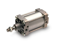 ISO rot kolu çift etkili silindir, 200 mm çap, 250 mm strok