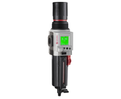 Excelon Plus filtre/regülatör, G1/2, 40μm, 0,3-10 bar, manuel boşaltma, entegre elektronik basınç sensörü