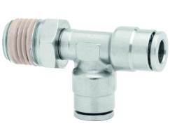 Pneufit 10 geçmeli bağlantı parçası, yandan döner adaptör, T parça, R1/4, 6mm