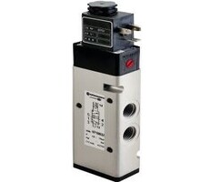 97100 serisi Inline solenoid valf, G1/4, 3/2, NC, solenoid pilot / havalı yay dönüşlü