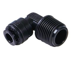 Pneufit D asetal geçmeli bağlantı parçası, adaptör, dirsek, R1/4, 10mm