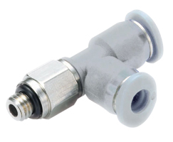 Pneufit M geçmeli bağlantı parçası, yandan döner adaptör, tişört, M5, 6mm