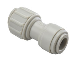 Pneufit D asetal geçmeli bağlantı parçası, polimerden çelik boruya bağlantı, düz, 5/16