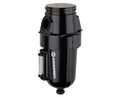 Olympian Plus genel amaçlı filtre, boyunduruksuz, 40 µm, manuel tahliye, sıvı seviye göstergeli