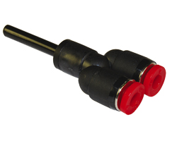 Pneufit C geçmeli bağlantı parçası, gövde, Y, 6mm, 8mm