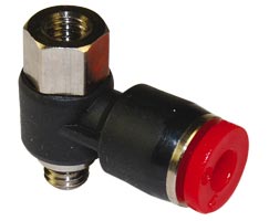 Pneufit C geçmeli bağlantı parçası, üst bağlantı noktası banjo, dirsek, R3/8, R3/8, 8mm