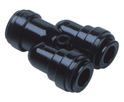 Pneufit D asetal geçmeli bağlantı, eşit olmayan rakor, Y, 8mm, 10mm