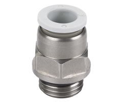 Pneufit E geçmeli bağlantı parçası, adaptör, düz, G1/4, 6mm