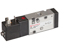 V60 serisi hat içi solenoid valf, G1/8, 3/2, NC, solenoid pilot / havalı yay dönüşlü