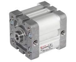 ISO kompakt çift etkili silindir, iç dişli, 100 mm çap, 80 mm strok