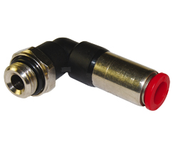 Pneufit C kendinden contalı bağlantı parçası, döner adaptör, dirsek, G3/8, 12 mm