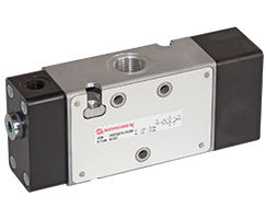 V62 serisi hat içi hava pilot valfi, G3/8, 3/2, NC, hava pilotu / yay geri dönüşlü