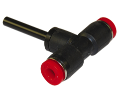 Pneufit C geçmeli bağlantı parçası, gövde, T, 4 mm, 4 mm