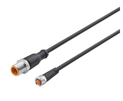 Bağlantı kablosu, 4 pinli M12 fiş, 4 pinli M8 soket, 2m kablo