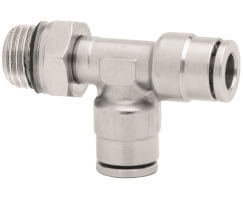 Pneufit 10 geçmeli bağlantı parçası, yandan döner adaptör, T parçası, G1/8, 4 mm