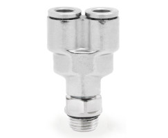 Pneufit 10 geçmeli bağlantı parçası, döner adaptör, Y, G1/8, 6mm