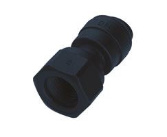 Pneufit D asetal geçmeli bağlantı parçası, dişi adaptör, düz, 7/16-20 UNF, 8mm