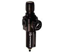 Excelon filtre/regülatör, 3/8 PTF, 0,3-10 bar, 25μm, otomatik tahliye, göstergeli