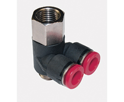 Pneufit C geçmeli bağlantı parçası, üst port branşman adaptörü, dirsek, G1/2, G1/2, 12mm