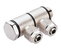 24 serisi geçmeli bağlantı, 2x banjo adaptörü, dirsek, G3/8, 12mm/10mm