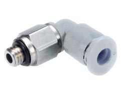 Pneufit M geçmeli bağlantı parçası, döner adaptör, dirsek, M3, 3mm