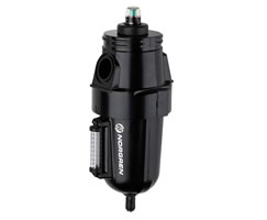 Olympian Plus birleştirici filtre, boyunduruksuz, 0,01 µm, otomatik tahliye, sıvı seviye göstergeli