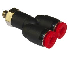 Pneufit C geçmeli bağlantı parçası, döner adaptör, Y, G1/8, 4mm