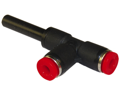 Pneufit C geçmeli bağlantı parçası, yan gövde, T, 10mm, 10mm