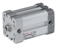 ISO kompakt çift etkili silindir, iç dişli, dönmeyen piston kolu, 63 mm çap, 60 mm strok