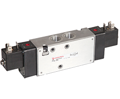 V62 serisi hat içi solenoid valf, G3/8, 5/2, solenoid pilot / solenoid pilot