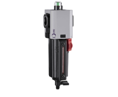 Excelon Plus birleştirici filtre, G1/2, 0,01 µm, manuel tahliye, sıvı seviye göstergeli