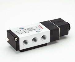 97300 serisi Namur arayüzlü solenoid valf, 1/4 NPT, 5/2 veya 3/2, solenoid pilot / yay geri dönüşlü