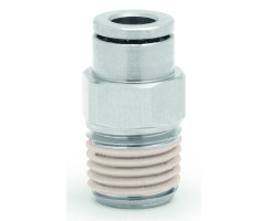 Pneufit 10 geçmeli bağlantı parçası, adaptör, düz, 1/8 NPTF, 10mm