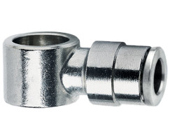 Pneufit 10 push-in fitting, body to tube banjo, elbow, M5, 4mm