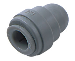Pneufit D asetal geçmeli bağlantı parçası, kapak (dişi fiş), düz, 1/4