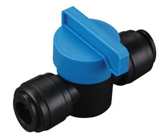 Pneufit D 2/2 shut-off valve, straight, 10mm