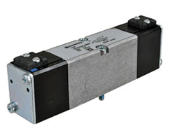 Mini ISO solenoid valf boyutu 26mm, 5/2, hava pilotu / hava pilotu