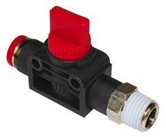 Pneufit C 3/2 shut-off valve, straight, R1/8, 6mm